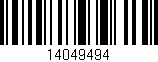Código de barras (EAN, GTIN, SKU, ISBN): '14049494'
