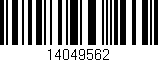 Código de barras (EAN, GTIN, SKU, ISBN): '14049562'