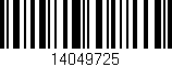 Código de barras (EAN, GTIN, SKU, ISBN): '14049725'