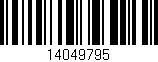 Código de barras (EAN, GTIN, SKU, ISBN): '14049795'