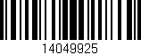Código de barras (EAN, GTIN, SKU, ISBN): '14049925'