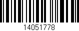 Código de barras (EAN, GTIN, SKU, ISBN): '14051778'