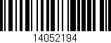 Código de barras (EAN, GTIN, SKU, ISBN): '14052194'