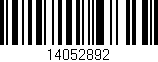 Código de barras (EAN, GTIN, SKU, ISBN): '14052892'