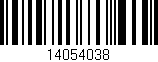 Código de barras (EAN, GTIN, SKU, ISBN): '14054038'