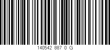 Código de barras (EAN, GTIN, SKU, ISBN): '140542_887_0_G'