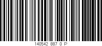 Código de barras (EAN, GTIN, SKU, ISBN): '140542_887_0_P'