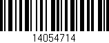 Código de barras (EAN, GTIN, SKU, ISBN): '14054714'