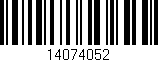 Código de barras (EAN, GTIN, SKU, ISBN): '14074052'