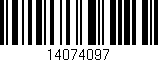 Código de barras (EAN, GTIN, SKU, ISBN): '14074097'