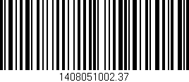 Código de barras (EAN, GTIN, SKU, ISBN): '1408051002.37'