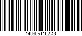 Código de barras (EAN, GTIN, SKU, ISBN): '1408051102.43'