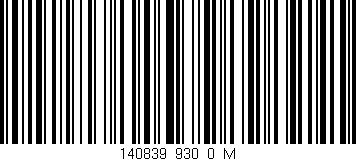 Código de barras (EAN, GTIN, SKU, ISBN): '140839_930_0_M'
