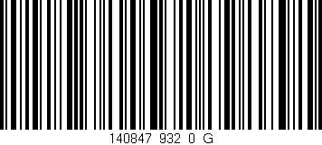 Código de barras (EAN, GTIN, SKU, ISBN): '140847_932_0_G'