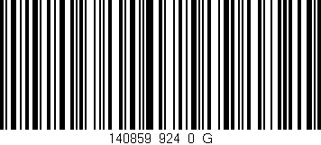 Código de barras (EAN, GTIN, SKU, ISBN): '140859_924_0_G'