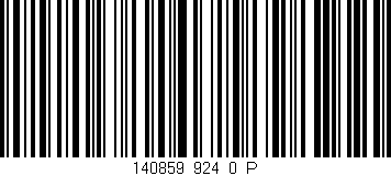 Código de barras (EAN, GTIN, SKU, ISBN): '140859_924_0_P'