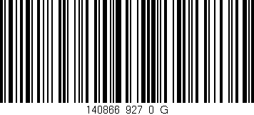 Código de barras (EAN, GTIN, SKU, ISBN): '140866_927_0_G'