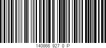 Código de barras (EAN, GTIN, SKU, ISBN): '140866_927_0_P'