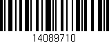Código de barras (EAN, GTIN, SKU, ISBN): '14089710'