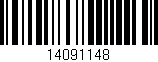 Código de barras (EAN, GTIN, SKU, ISBN): '14091148'