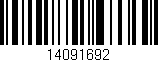 Código de barras (EAN, GTIN, SKU, ISBN): '14091692'