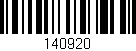 Código de barras (EAN, GTIN, SKU, ISBN): '140920'