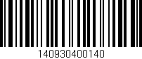 Código de barras (EAN, GTIN, SKU, ISBN): '140930400140'