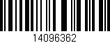 Código de barras (EAN, GTIN, SKU, ISBN): '14096362'