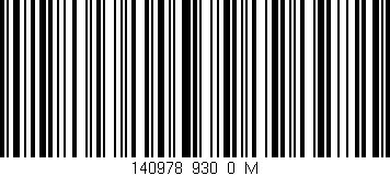 Código de barras (EAN, GTIN, SKU, ISBN): '140978_930_0_M'