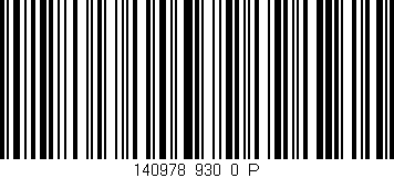 Código de barras (EAN, GTIN, SKU, ISBN): '140978_930_0_P'