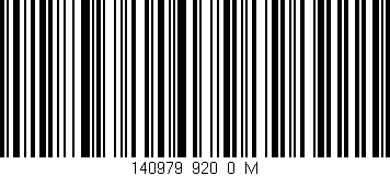 Código de barras (EAN, GTIN, SKU, ISBN): '140979_920_0_M'