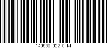 Código de barras (EAN, GTIN, SKU, ISBN): '140980_922_0_M'
