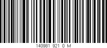 Código de barras (EAN, GTIN, SKU, ISBN): '140981_921_0_M'