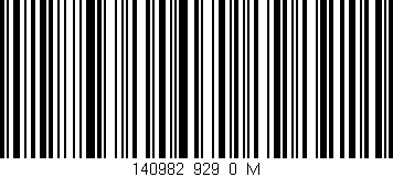 Código de barras (EAN, GTIN, SKU, ISBN): '140982_929_0_M'
