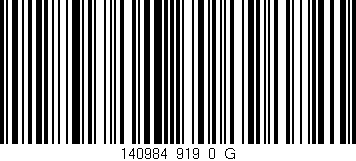 Código de barras (EAN, GTIN, SKU, ISBN): '140984_919_0_G'