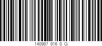 Código de barras (EAN, GTIN, SKU, ISBN): '140987_916_0_G'