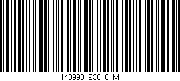 Código de barras (EAN, GTIN, SKU, ISBN): '140993_930_0_M'