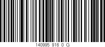 Código de barras (EAN, GTIN, SKU, ISBN): '140995_916_0_G'