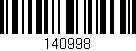 Código de barras (EAN, GTIN, SKU, ISBN): '140998'