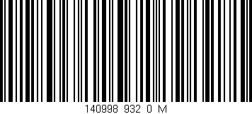 Código de barras (EAN, GTIN, SKU, ISBN): '140998_932_0_M'