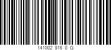 Código de barras (EAN, GTIN, SKU, ISBN): '141002_916_0_G'