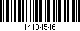 Código de barras (EAN, GTIN, SKU, ISBN): '14104546'