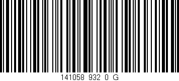 Código de barras (EAN, GTIN, SKU, ISBN): '141058_932_0_G'