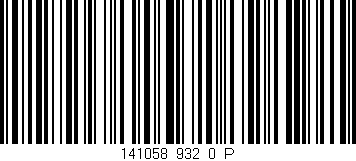 Código de barras (EAN, GTIN, SKU, ISBN): '141058_932_0_P'