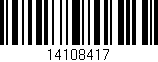 Código de barras (EAN, GTIN, SKU, ISBN): '14108417'