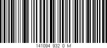 Código de barras (EAN, GTIN, SKU, ISBN): '141094_932_0_M'