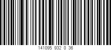 Código de barras (EAN, GTIN, SKU, ISBN): '141095_932_0_36'