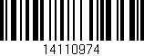 Código de barras (EAN, GTIN, SKU, ISBN): '14110974'