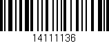 Código de barras (EAN, GTIN, SKU, ISBN): '14111136'