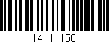 Código de barras (EAN, GTIN, SKU, ISBN): '14111156'